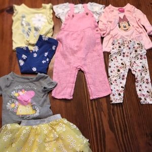 4 Piece Outfit Lot / Bundle Baby Girl 12 Months